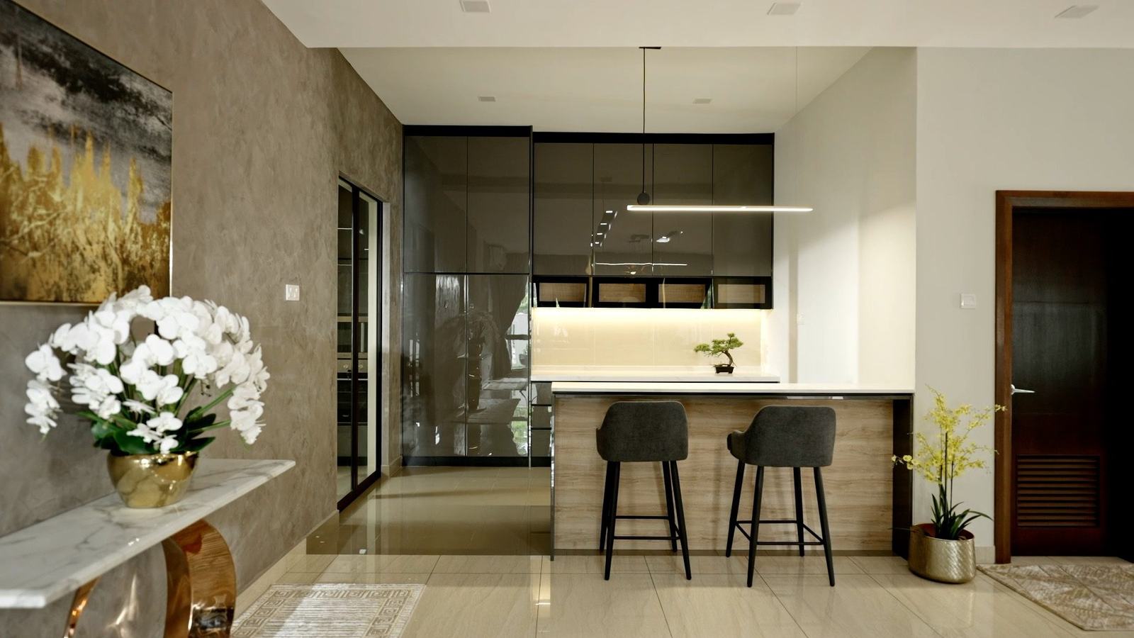 Kitchen counter at Res-Trees Country Heights